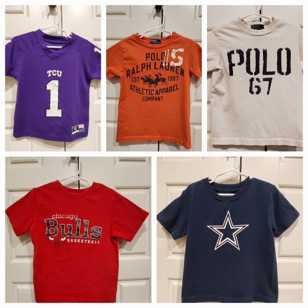 Polo Ralph Lauren, TCU, Chicago Bulls, & Dallas Cowboys bundle of T-Shirts
